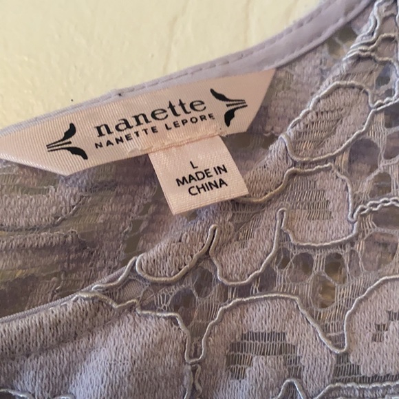 Lilac lace cropped top with bow detail - Picture 3 of 4